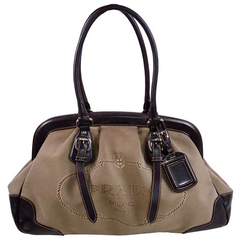 prada canvas leathe jacquard|Prada handbags.